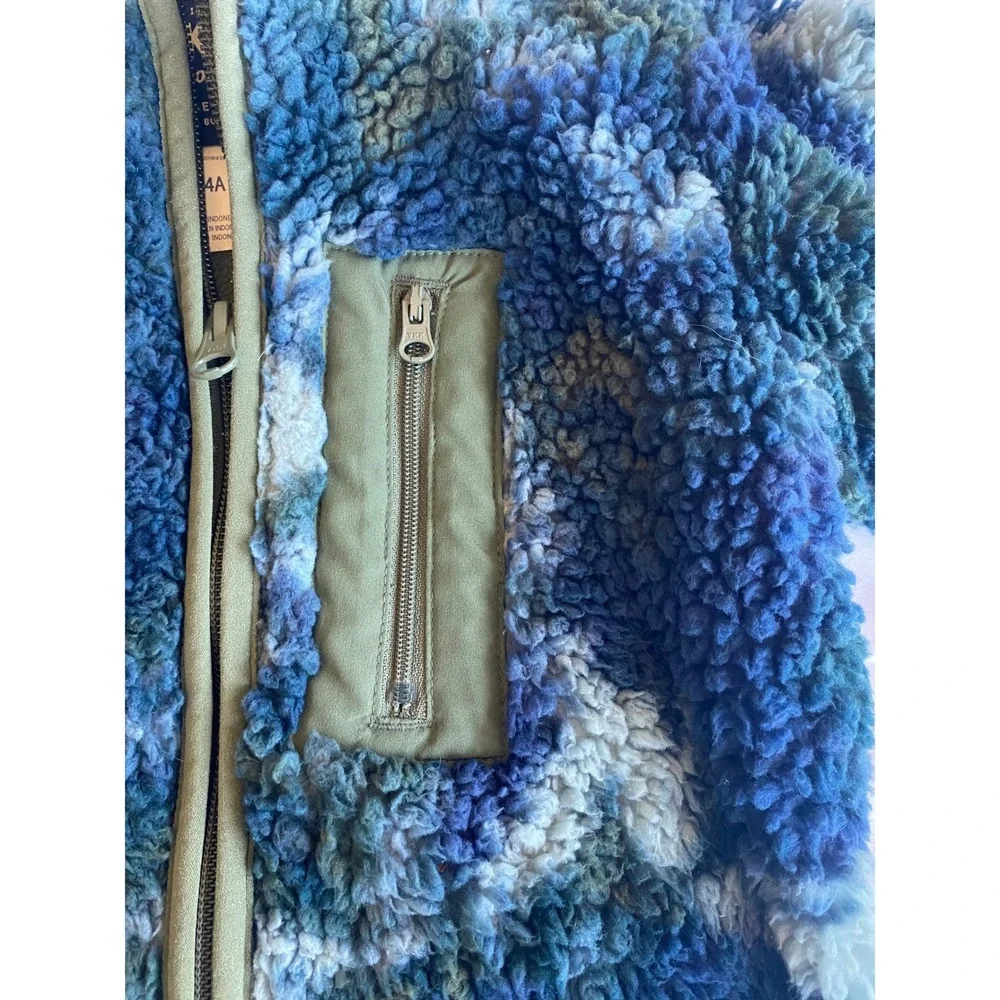 OshKosh B'gosh Kids Camo Sherpa Fleece Full Zip Jacket Size 4T Blue